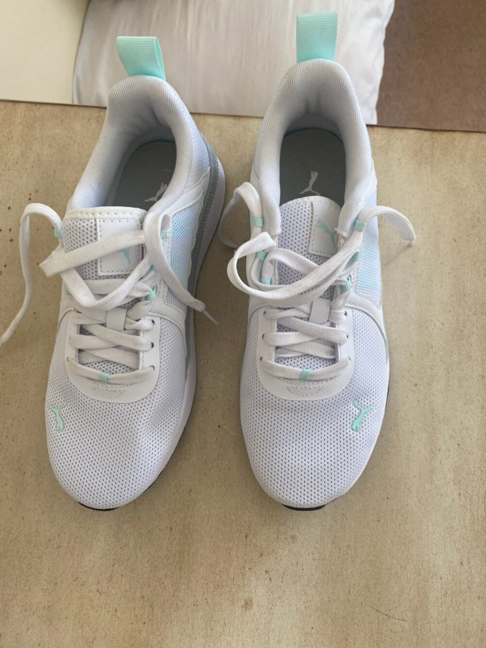 New Puma White/soft green sneakers